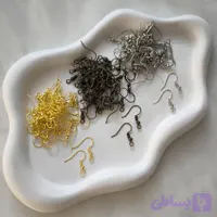 قفل (قلاب) گوشواره عصایی جنس آهنی (فروش بصورت بسته 10 گرمی )