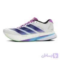 کفش رانینگ آدیداس Adidas Adizero Boston 13 Women's Running Shoes Core White / Collegiate Purple / Lime Burst