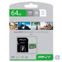 رم میکرو 64 گیگ پی ان وای PNY Elite U1 C10 100MB/s + خشاب