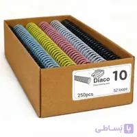 فنر صحافی رنگی سایز 10 دیاکو  250 عددی هر عدد 3850