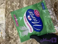 دستکش نایلونی یکبار مصرف نِرس 100 عددی