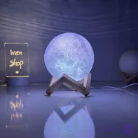 چراغ خواب پایه چوبی مدل ماه