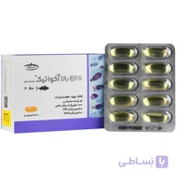 کپسول امگا 3 ای پی ای آکواتیک بالا روغن ماهی کارن 30 عددی