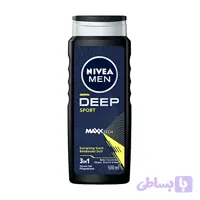 شامپو بدن ۳ در ۱ نیوآ من مدل DEEP SPORT MAX TECH | مناسب بدن، صورت و مو | رایحه انرژیزا و طراوت‌بخش | حجم ۵۰۰ میلی‌لیتر | ساخت آلمان