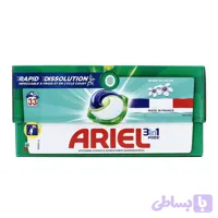 کپسول مایع لباسشویی آریل مدل 3in1 Pods | رایحه Rosée du Matin | تمیزکاری، لکه‌بری و درخشندگی | تعداد ۳۳ عدد | ساخت فرانسه