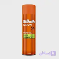 ژل اصلاح ۵X اکشن ژیلت مدل FUSION SENSITIVE | با روغن بادام و رایحه دلپذیر | ۵ عملکرد پاکسازی، آبرسانی، تسکین، محافظت و طراوت | ۲۴۰ میلی‌لیتر / ۳۹۴ گرم | ساخت انگلستان