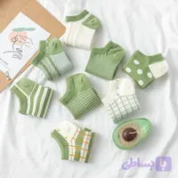 جوراب مچی میکس سبز💚