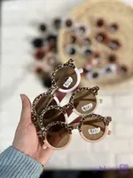 عینک گرد پلنگی دخترونه