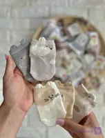 جوراب نوزادی پنبه ای طرح دار