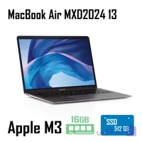 لپ تاپ اپل 15.3 اینچی مدل مک بوک ایر MC9L4 2024 M3 24GB 512GB