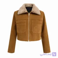 کاپشن جیر دخترانه یقه پوست سایز 1 - 2