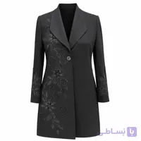 کت کرپ زنانه یقه آمریکایی شکوفه 44 تا 54