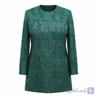 کت ژاکارد زنانه سایز 44 تا 54 یقه گرد فر فوژه