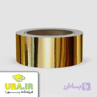 نوار طلایی براق پشت چسب دار PVC - عرض 5 سانتیمتر رول 25 متری