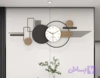 ساعت دیواری مدرن مینیمال تلفیق چوب وفلز کدH574🕘