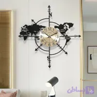 ساعت دیواری مدرن فلزی خاص قاره ای کدH262🕘