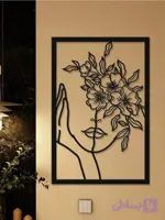 تابلو لیزری مدرن طرح چهره وگل