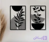 تابلو لیزری مدرن طرح گل برگ