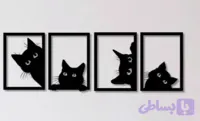 تابلو لیزری مدرن طرح گربه (کد LEZ0S)