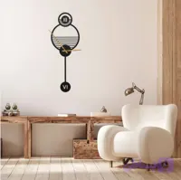 ساعت مدرن تلفیقی ازچوب وفلز (کد A3CIK)