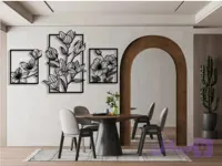 تابلو لیزری مدرن طرح گل (کد 9AA4M)