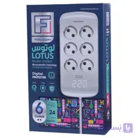 محافظ برق دیجیتال فروزش مدل LT600D ۶ خانه با کابل ۱.۸ متری