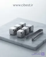 یخ فلزی بسته ۶ عددی همراه با انبر