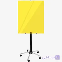 تخته وایت‌ برد شیشه‌ ای عکسنگ مدل P8060 سایز 80×60 سانتی متر به همراه پایه نگهدارنده