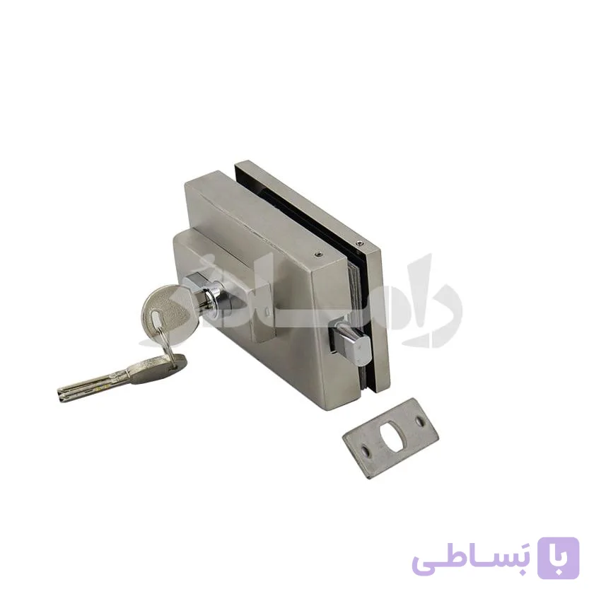 قفل 105 شيشه سکوريت آذرجام | قفل وارداتي استيل براي درب شيشه‌اي