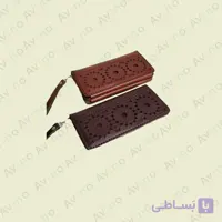 کیف پول چرمی زنانه طرح اسلیمی مدل W-299