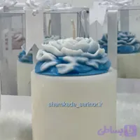 شمع گل آلاله کفه دار.شاین دار و معطر.دیرسوز.با جعبه طلقی و لیبل. هدیه‌ای شیک و خاص