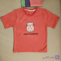 تی شرت دخترانه تمام پنبه با طرح فانتزی