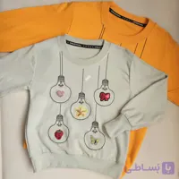 بلوز دو نخ فینگردار دخترانه با طراحی خاص
