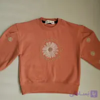 بلوز نخ پنبه تک دخترانه با گل دوزی فانتزی
