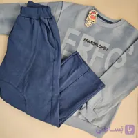 ست بلوز و شلوار دونخ پنبه جونیور (طرح تایپوگرافی مدرن)
