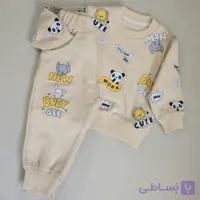 ست بلوز و شلوار پسرانه مدل گت دار با طرح چاپی حیوانات