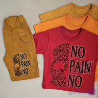 ست تیشرت و شلوارک دخترانه (طرح اسپرت No Pain)