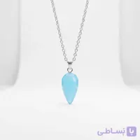 گردنبند سنگ عقیق آبی طبیعی اصل