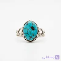 انگشتر نقره سنگ فیروزه نیشابور درجه یک مدل یاسین