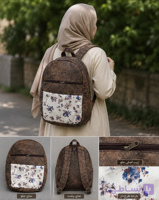 کوله پشتی پارچه مبلی دخترانه مدل سنتی