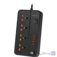 چندراهی برق پرودو مدل PB-FWCH034 با ۴ خروجی و کابل ۳ متری