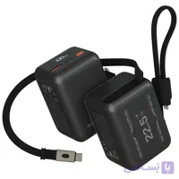 پاوربانک پرودو مدل Voltra 10000mAh Power Bank with Retractable Type-C PDPBFCH2210bk