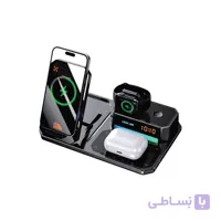 شارژر وایرلس ظرفیت ۵ وات ۶ کاره گرین لاین مدل GN6IN1MFWCBK
