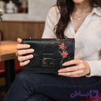 کیف چرم طبیعی طرح گلهای طبیعت