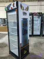 یخچال ویترینی ایستاده عرض70 سانت تک درب طرح لایف سفید