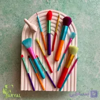 ست براش آرایشی 12 تکه رنگین کمانی