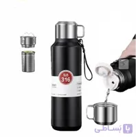 فلاسک ۱لیتر sus316 لیوان دار اورجینال