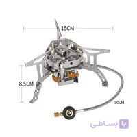 سرشعله شلنگ دار سه شعله تاشو مدل camp