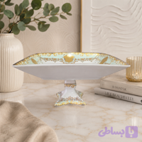 شیرینی خوری چهار گوش پایه دار 12 اینچ رزنتال