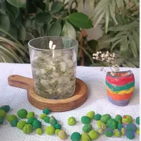 شمع ژله ای گل خشک ، ترکیب طبیعت و آرامش برند MER30 CANDEL مرسی کندل